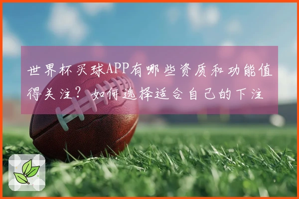 世界杯买球APP有哪些资质和功能值得关注？如何选择适合自己的下注平台？