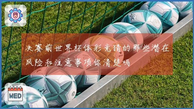 决赛前世界杯体彩竞猜的那些潜在风险和注意事项你清楚吗